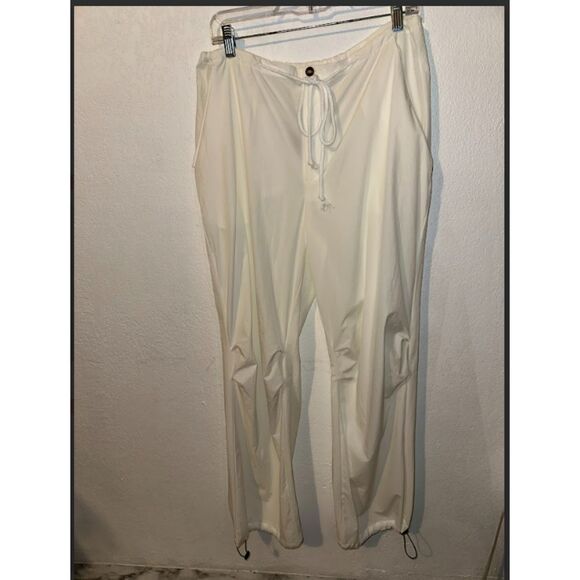 464 Women’s White Drawstring Wide-Leg Lounge Pants – Casual Streetwear - Picture 5 of 6